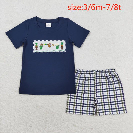 Embroidered Mallard Shorts Set