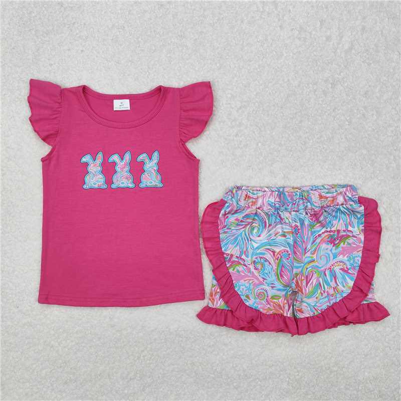 Paisley Bunny Shorts Set