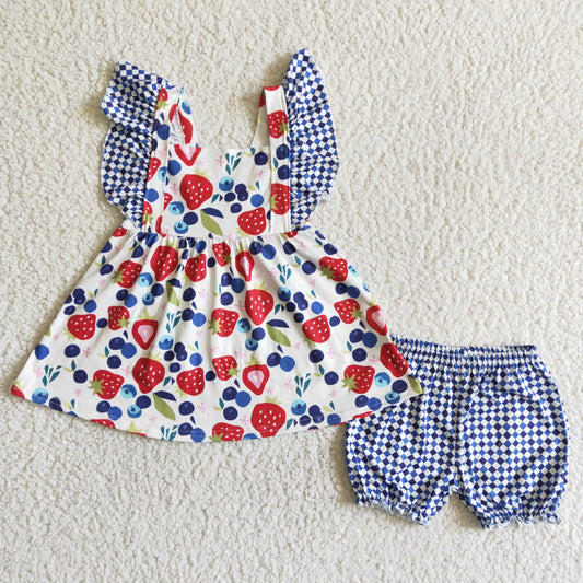 Strawberries + Blueberries Diamond Bloomer Set