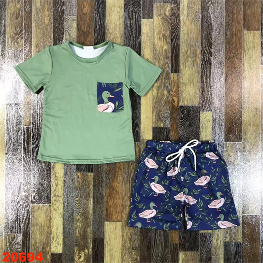 Mallard Pocket Tee Shorts Set