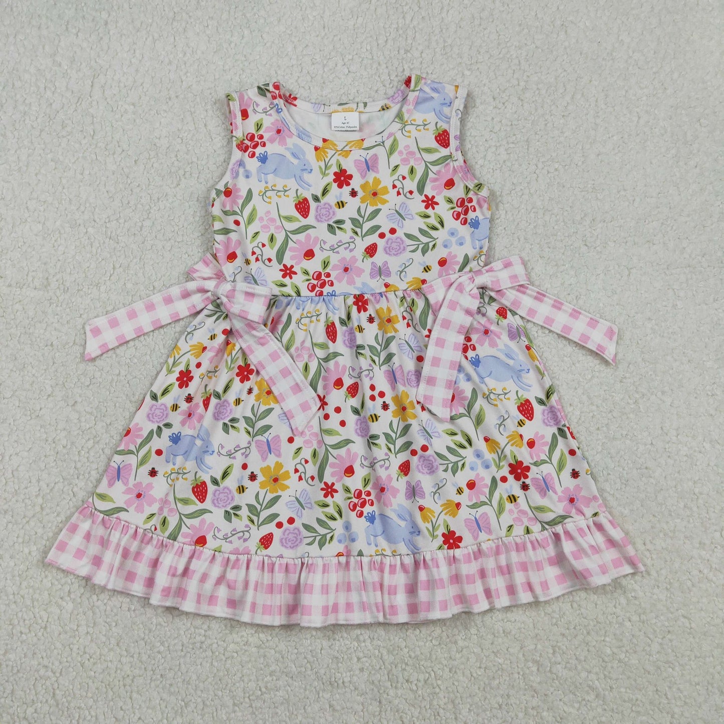 Pink Gingham Strawberry Dress