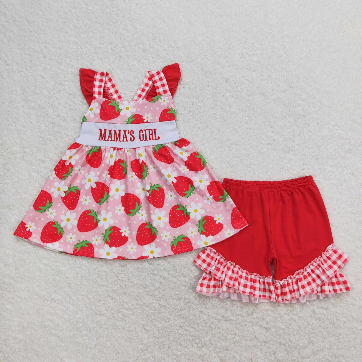 Mama's Girl Ruffle Shorts Set