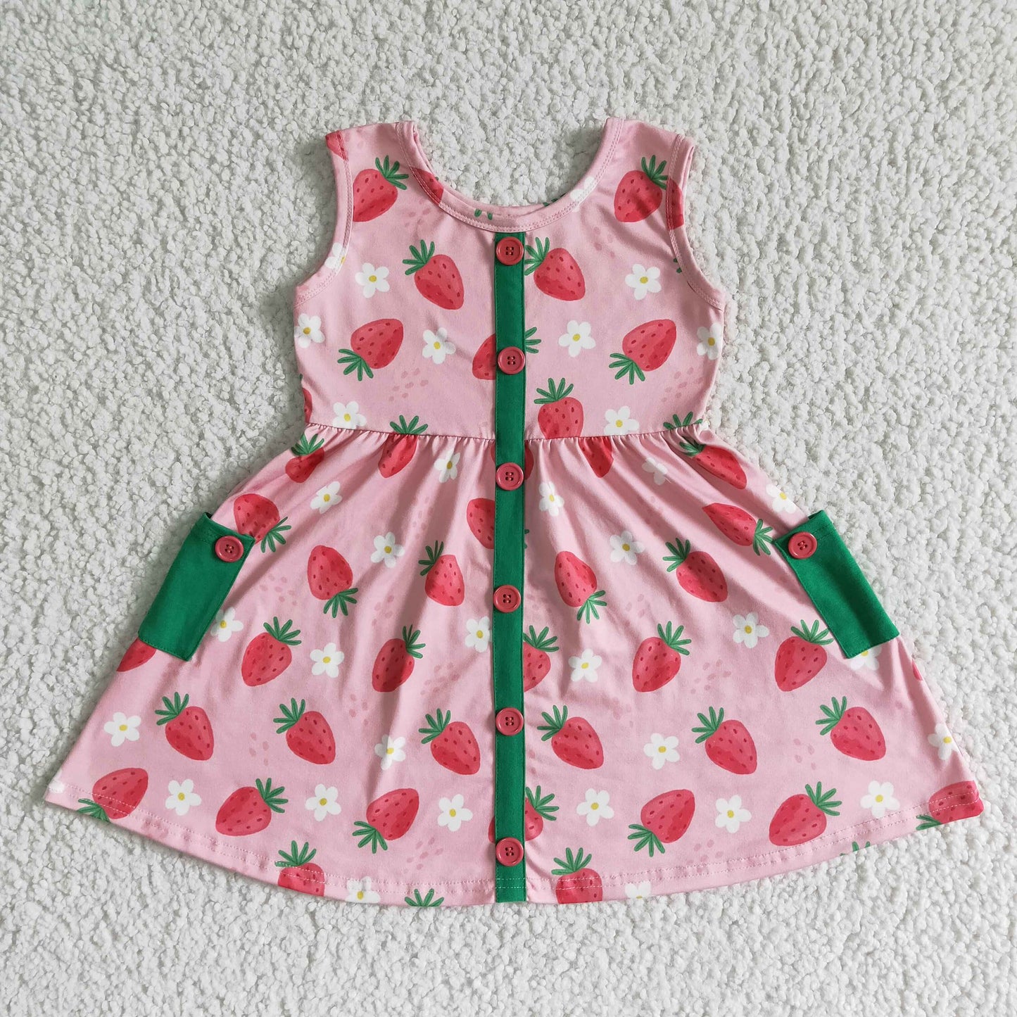 Strawberry + Flowers Dress