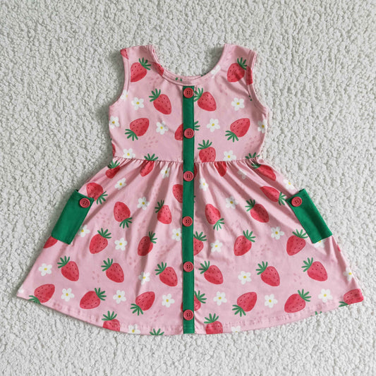 Strawberry + Flowers Dress