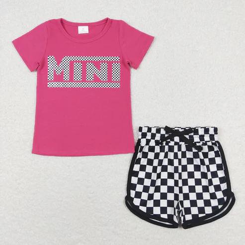 Mini Checkered Shorts Set