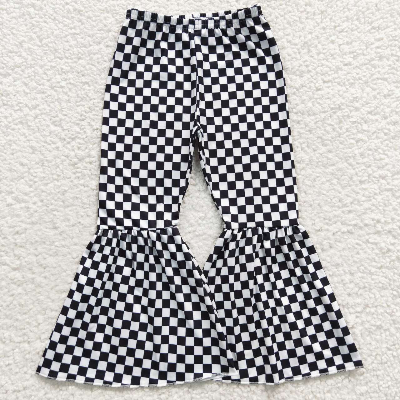 Checkered Bell Bottom Pants