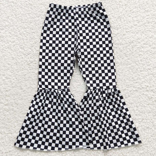 Checkered Bell Bottom Pants