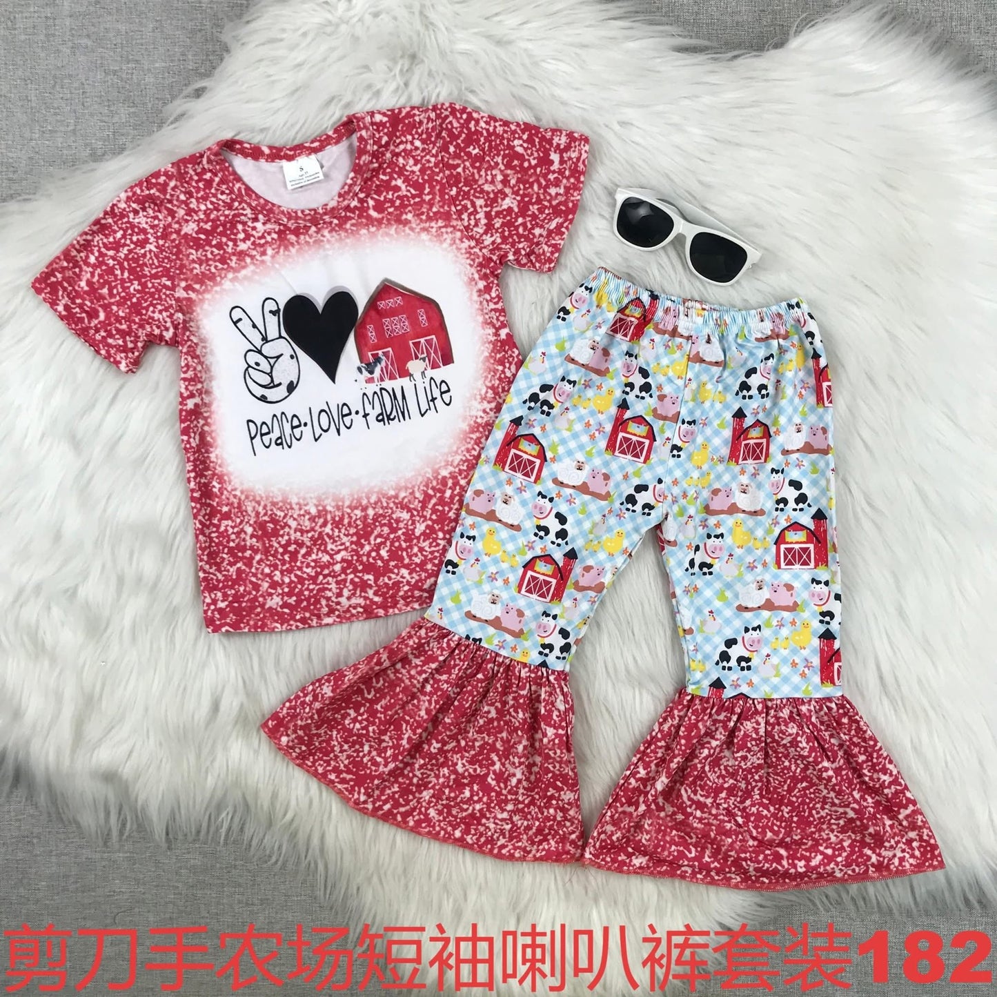 Peace Love Farm Life Pants Set