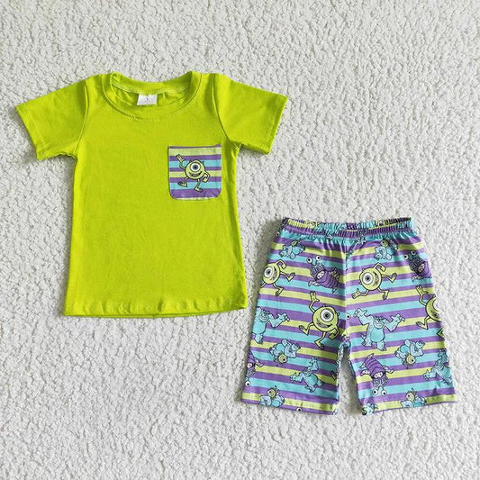 Little Monsters Pocket Tee Shorts Set