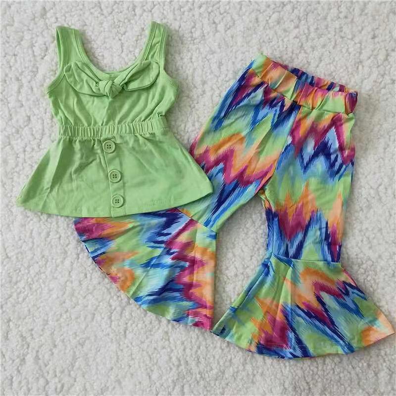 Rainbow Chevron Bell Bottom Set