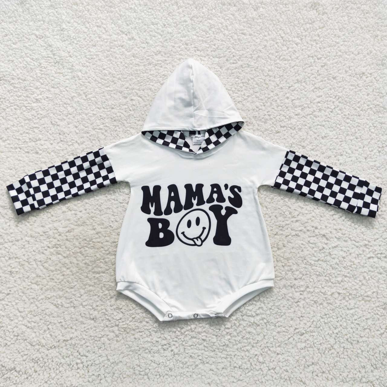 Mama's Boy Checkered Hooded Bubble