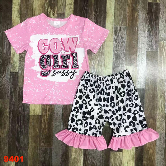 Cow Girl Sassy Shorts Set