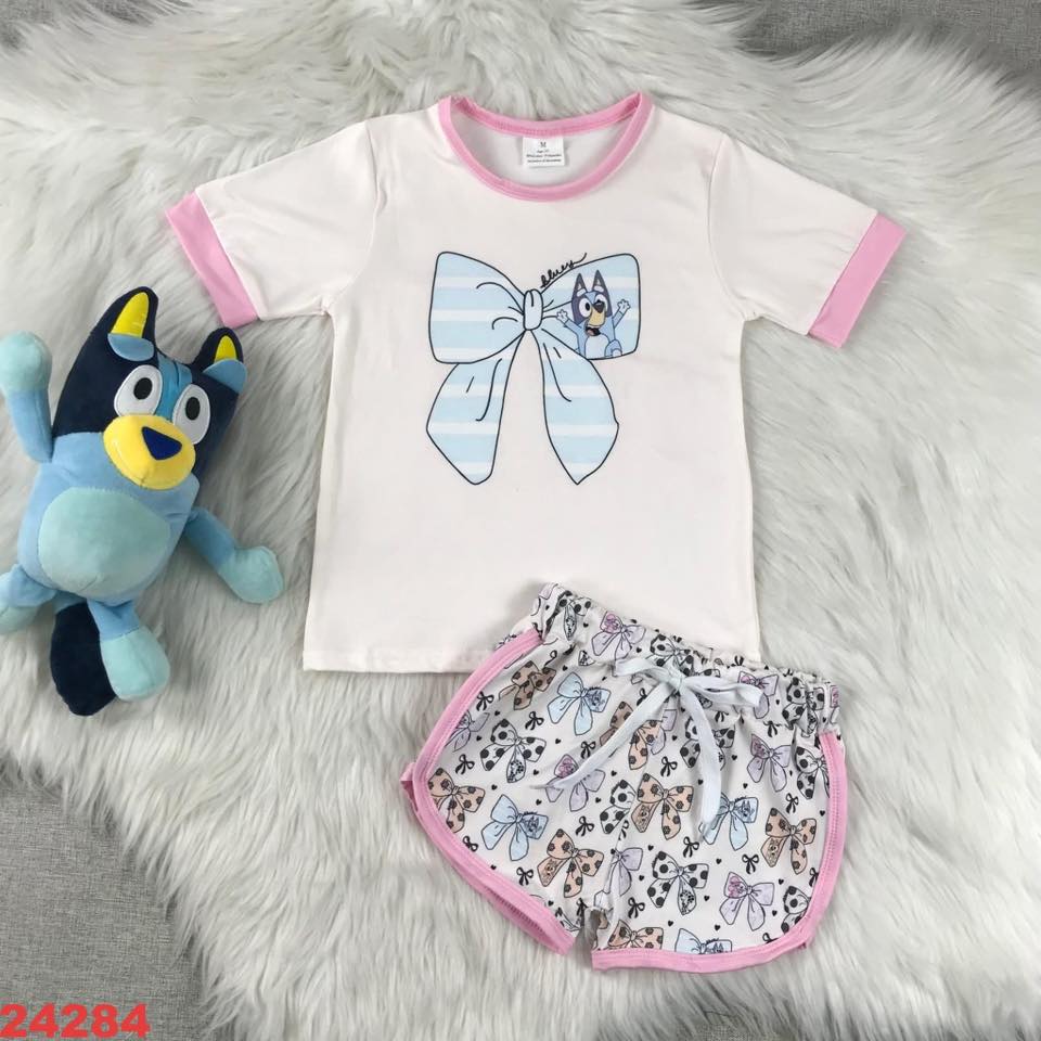 Blue Dog Coquette Shorts Set