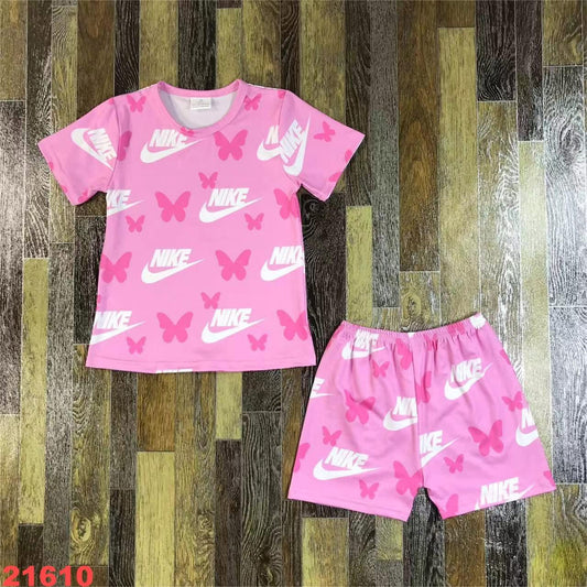 Just Do It Butterfly Shorts Set