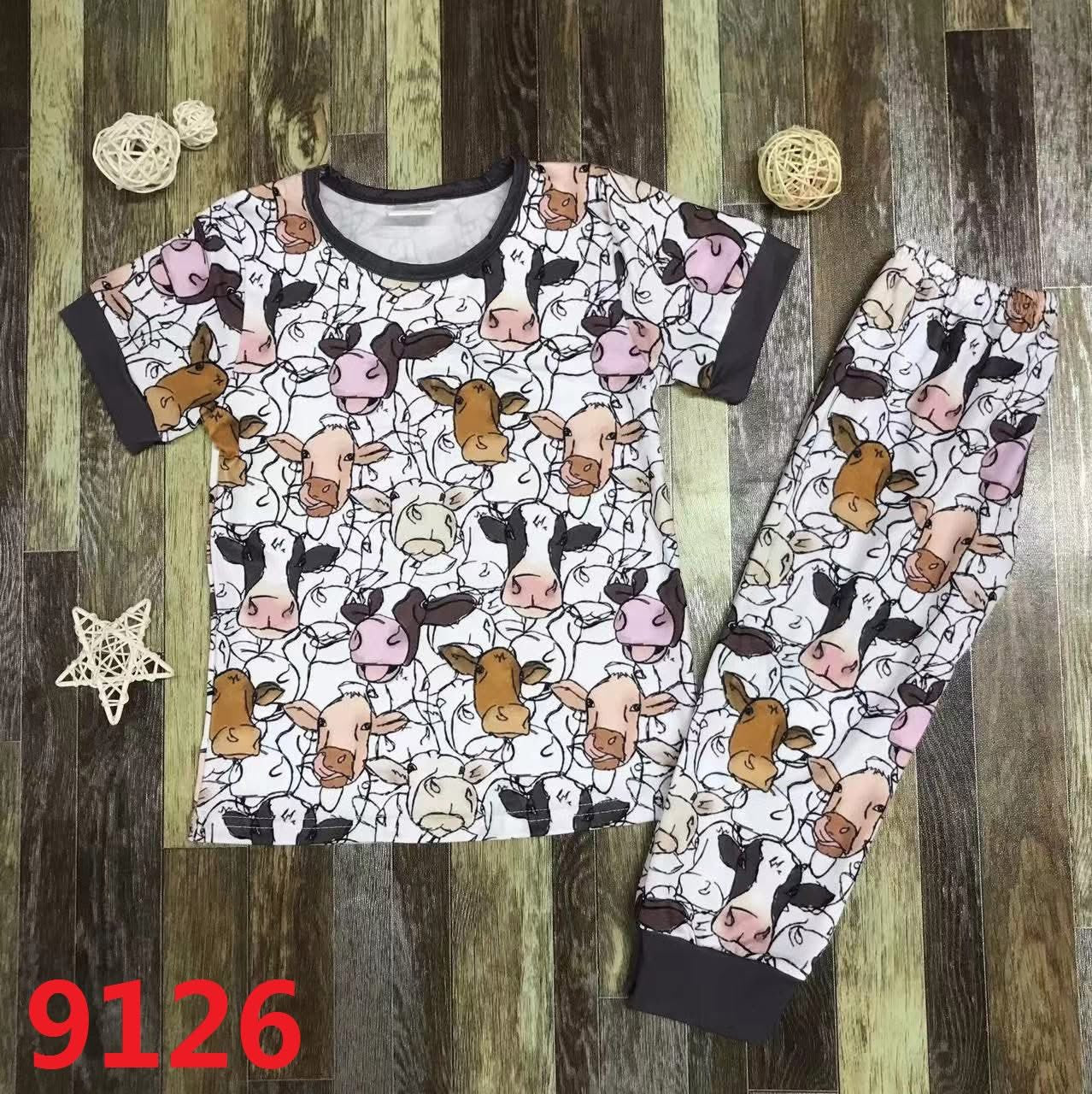Cow Print Jogger Set