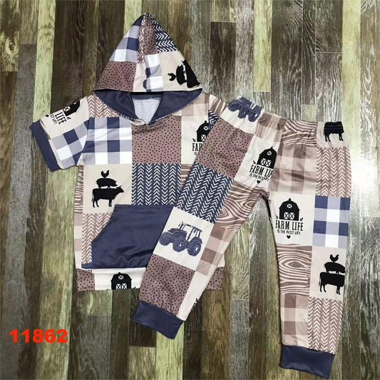 Farm Life Hooded Pants Set