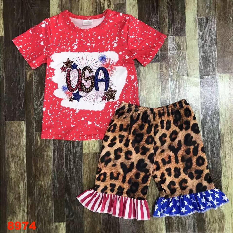 RWB Cheetah Print Shorts Set
