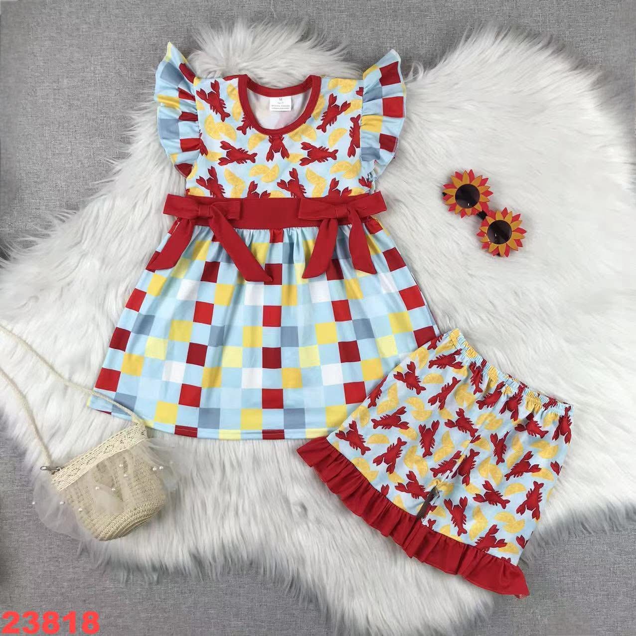 Checkered Crawfish Shorts Set