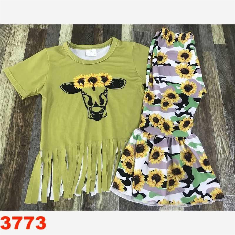 Sunflower Cow Pants Set