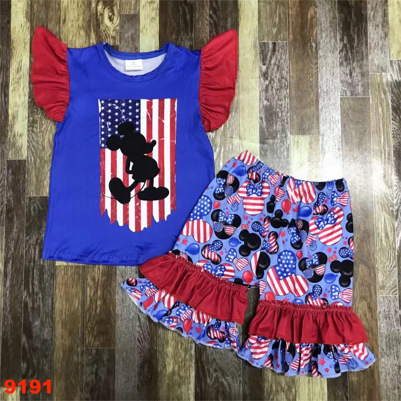 RWB Mouse Friends Shorts Set