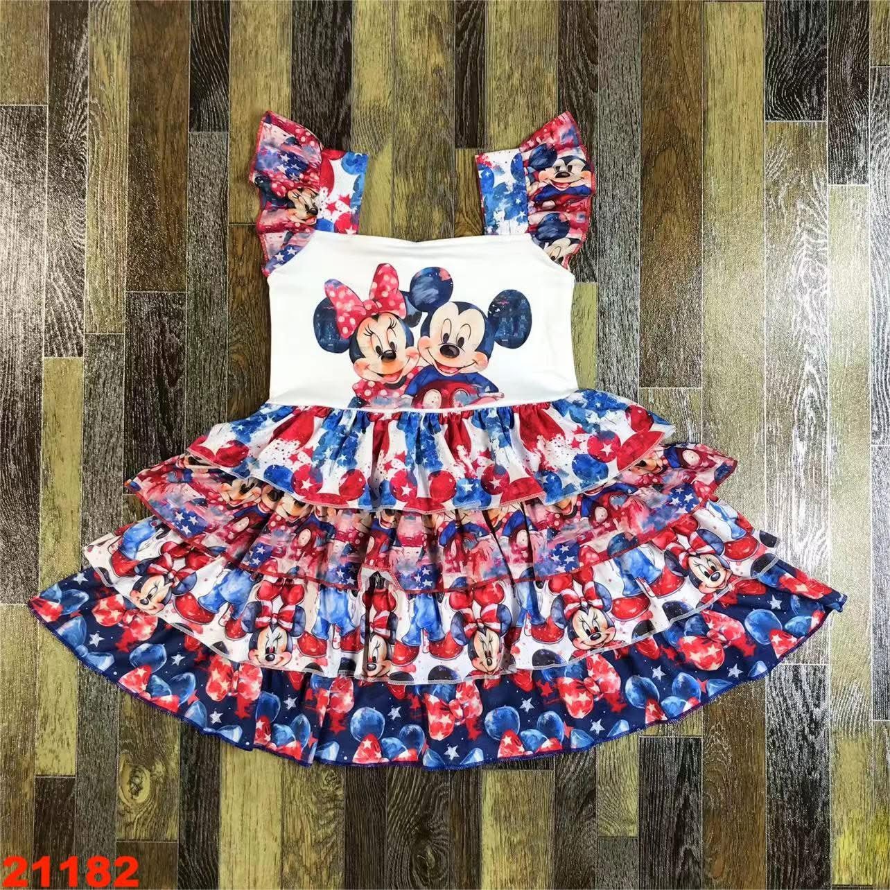 RWB Mouse Flutter Sleeve Dress