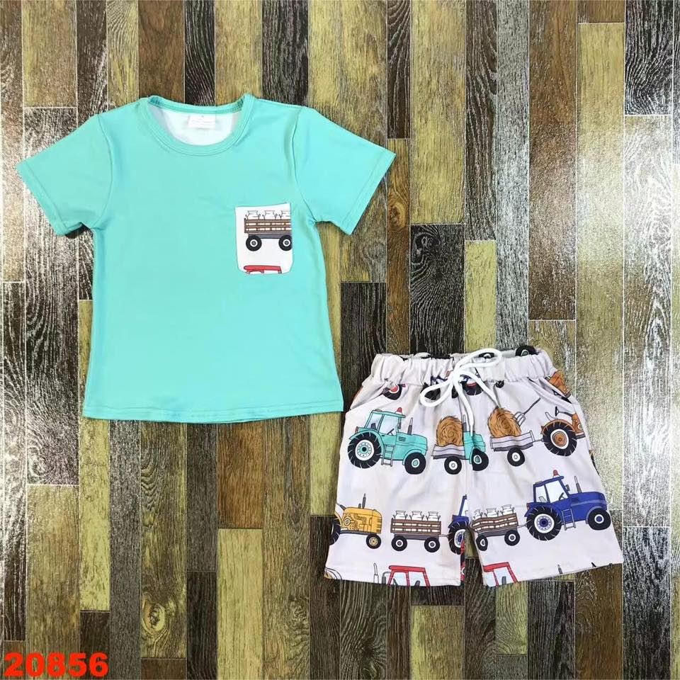 Tractor Pocket Tee Shorts Set