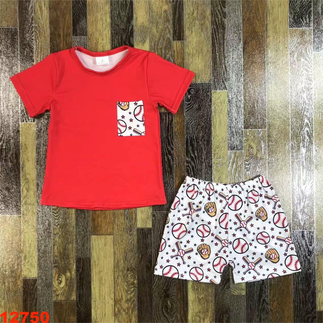 Baseball Pocket Tee Shorts Set