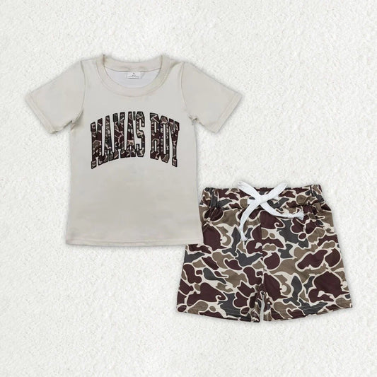 Dark Camo Mama's Boy Shorts Set