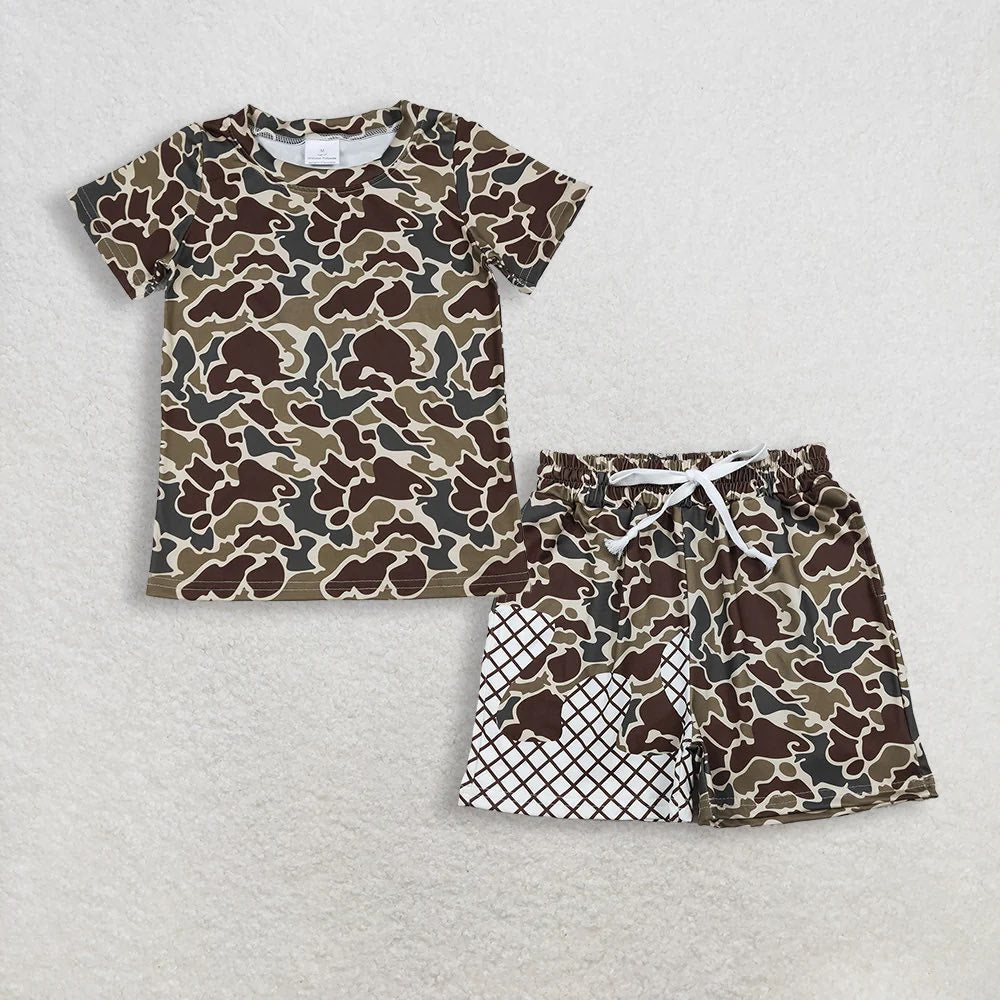 Camo Drip Shorts Set