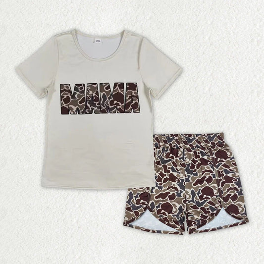 Dark Camo Mama Shorts Set