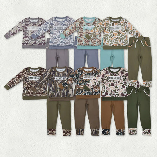 Camo Print Mama's Boy Jogger Sets