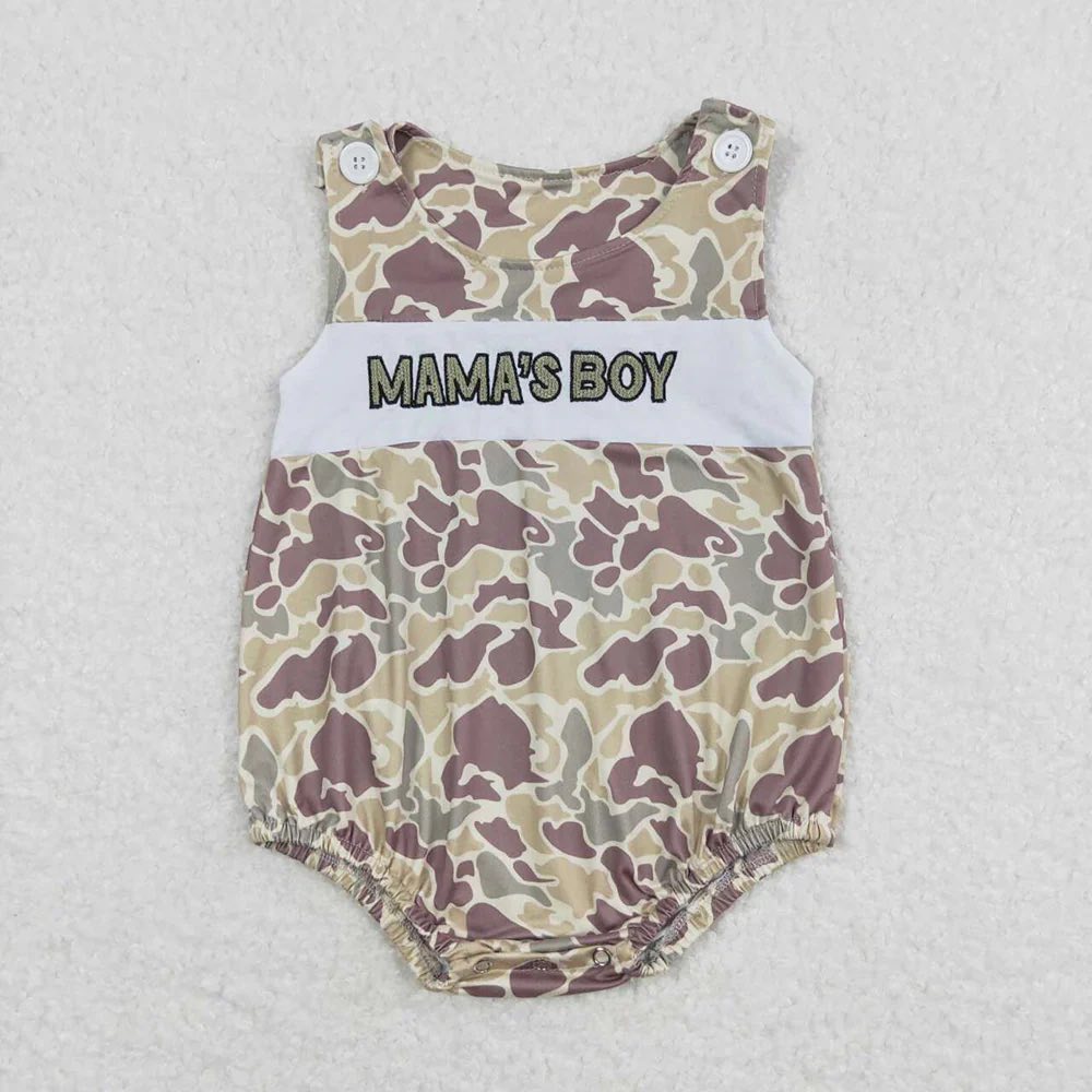 Camo Print Mama's Boy Bubble