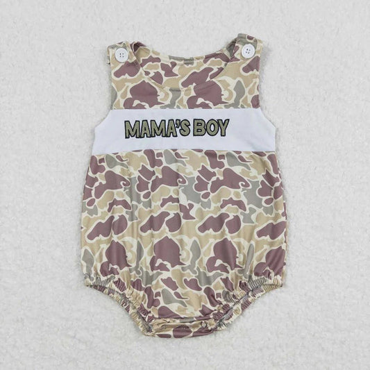 Camo Print Mama's Boy Bubble