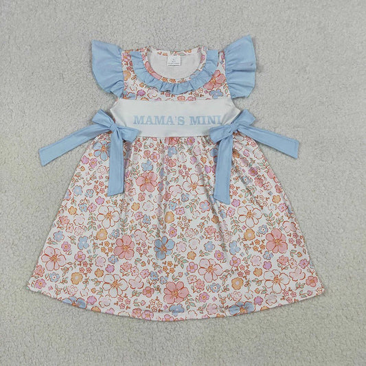 Blue Floral Mama's Mini Dress