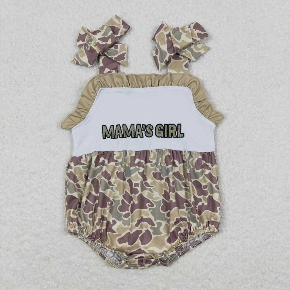 Camo Print Mama's Girl Ruffle Bubble
