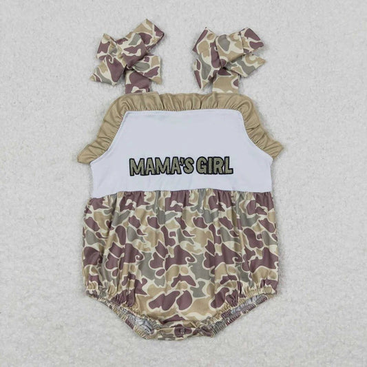Camo Print Mama's Girl Ruffle Bubble