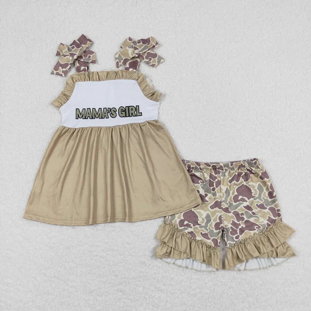 Camo Print Mama's Girl Shorts Set