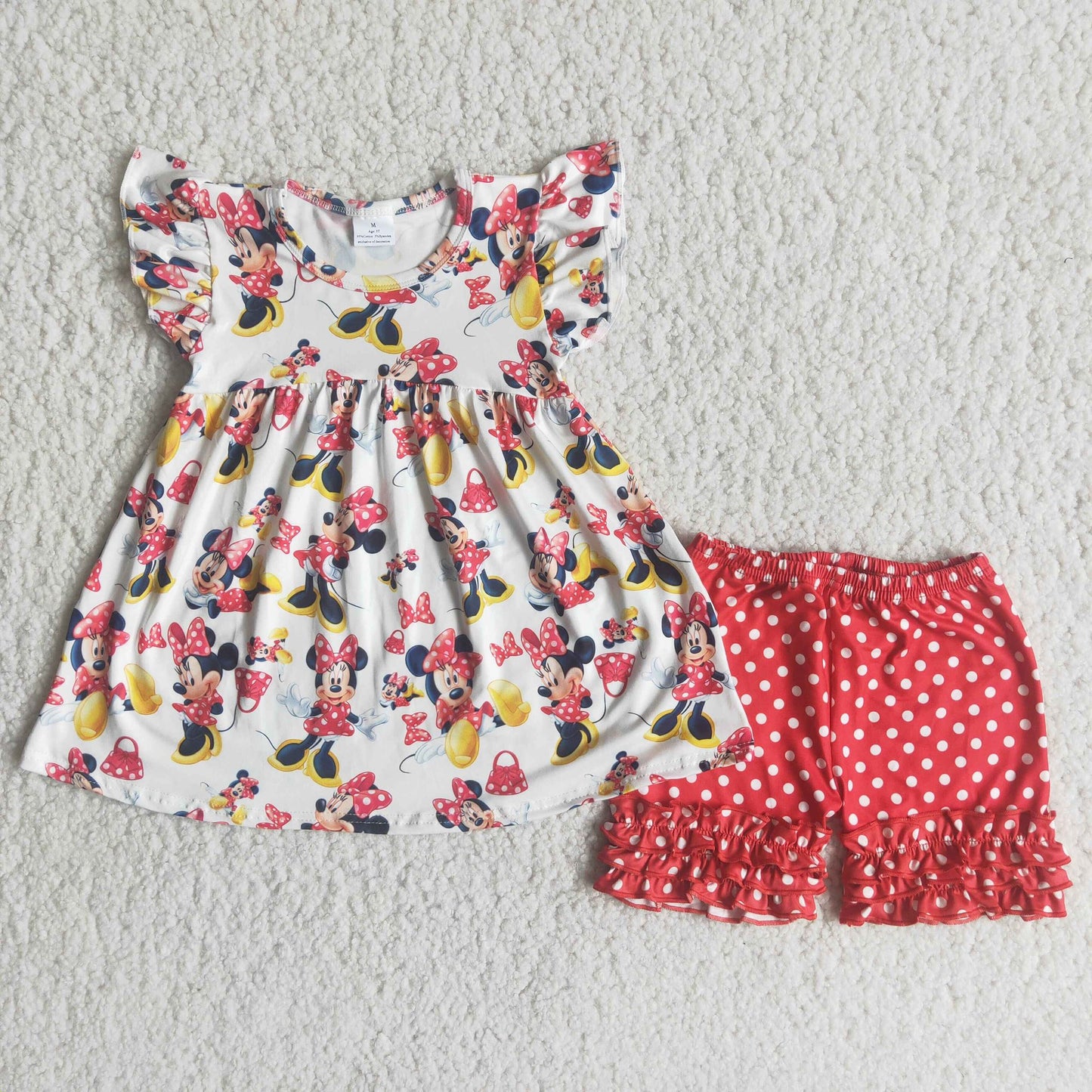 Miss Mouse Ruffle Shorts Set