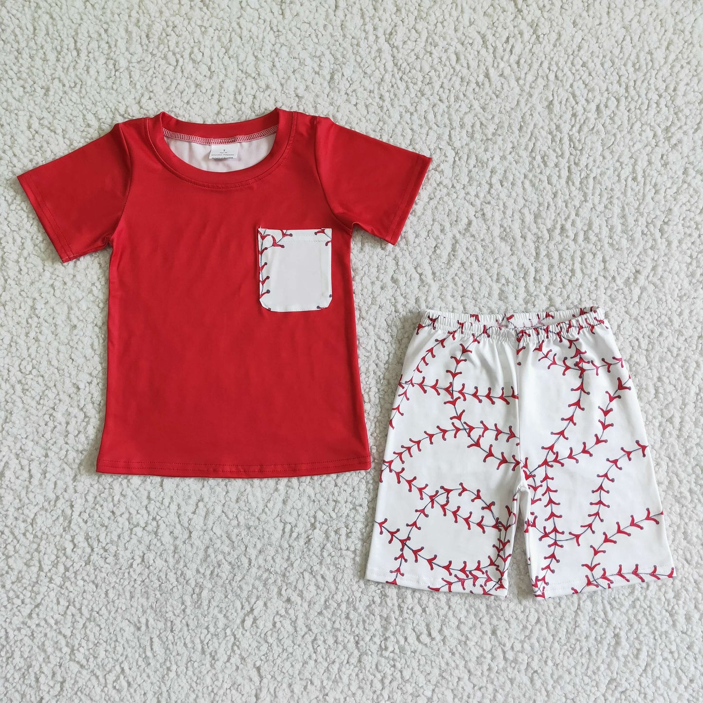 Baseball Stitch Shorts Set