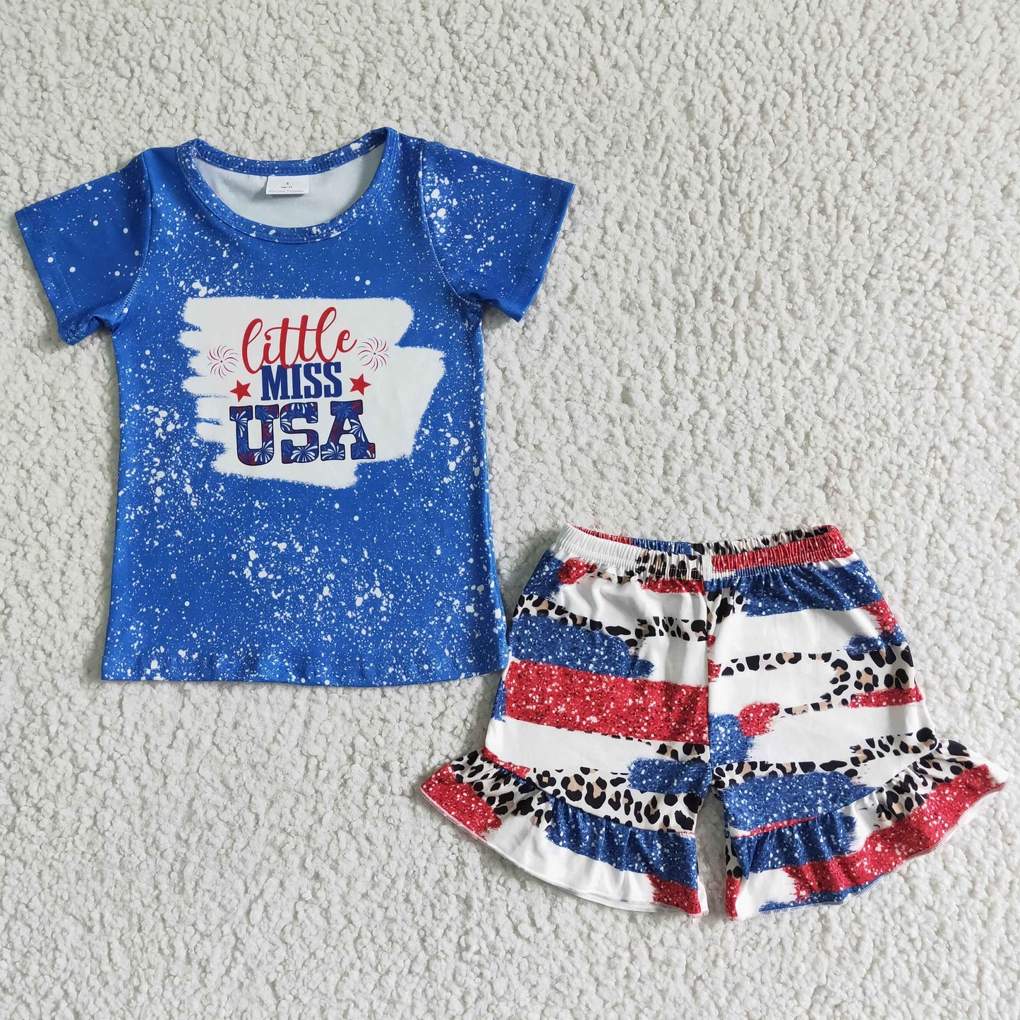 Little Miss USA Shorts Set