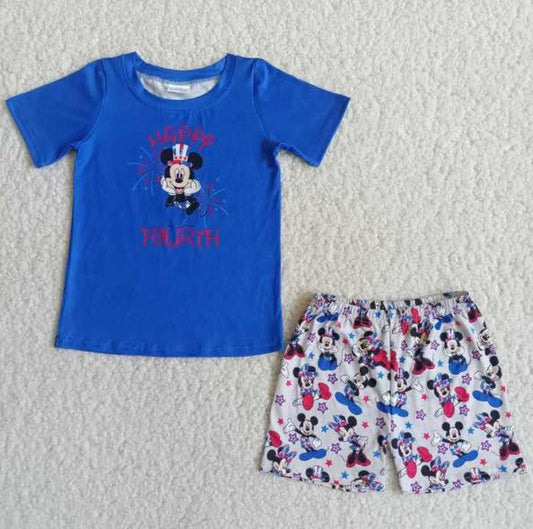 RWB Mouse USA Shorts Set