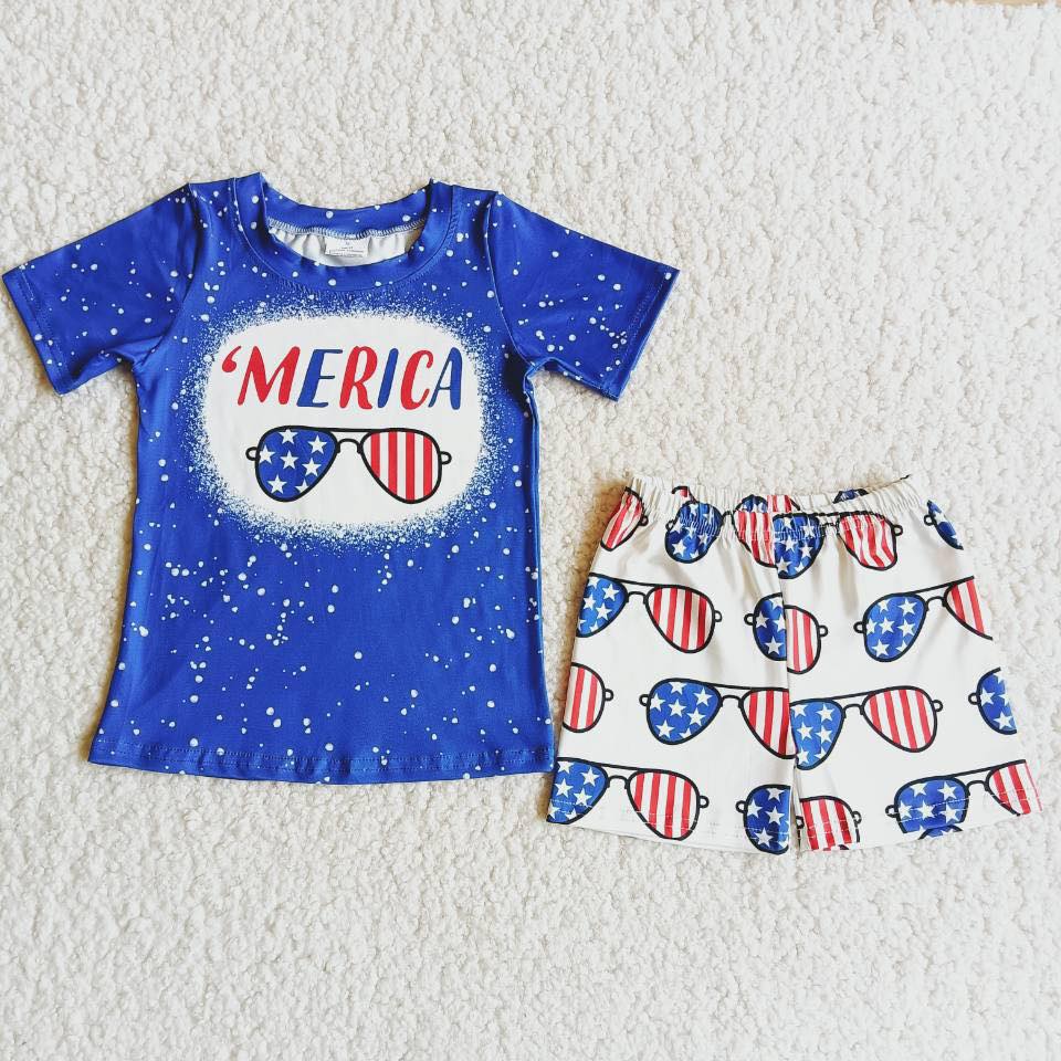 'Merica Sunglasses Shorts Set