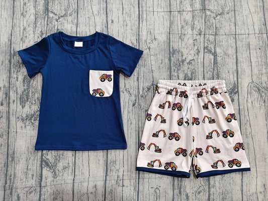 Construction Pocket Tee Shorts Set