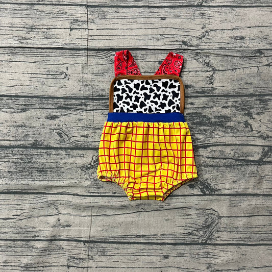 Western Print Bubble Romper