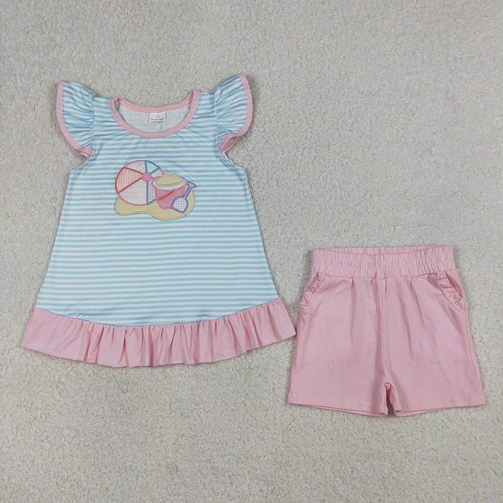 Beach Pail Ruffle Shorts Set