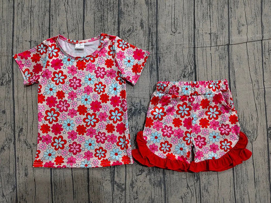 Bright Floral Shorts Set