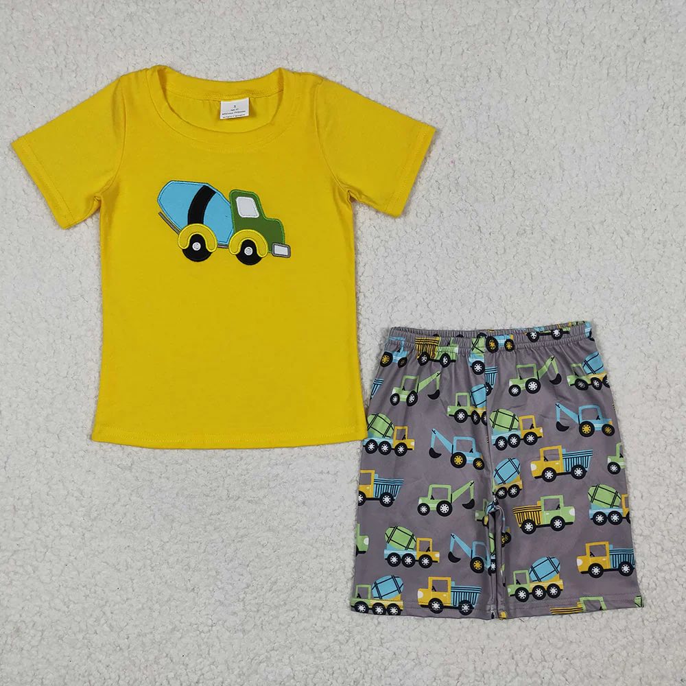 Concrete Truck Shorts Set