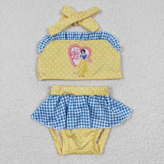 Yellow Princess 2 Piece Swimsuit