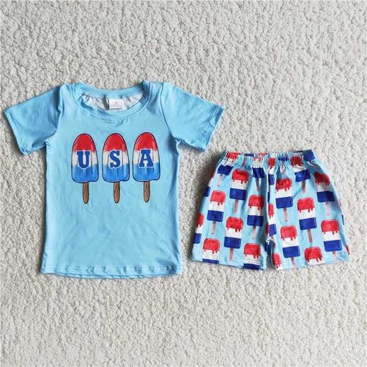 USA Popsicle Shorts Set
