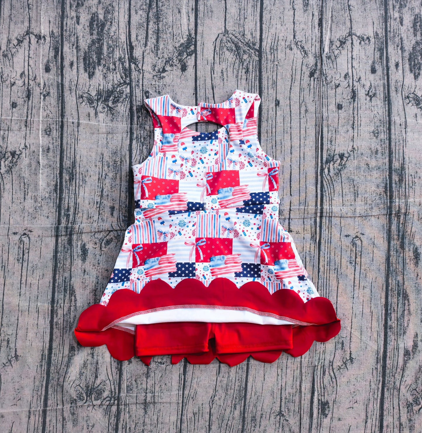 RWB Watercolor Flag Dress